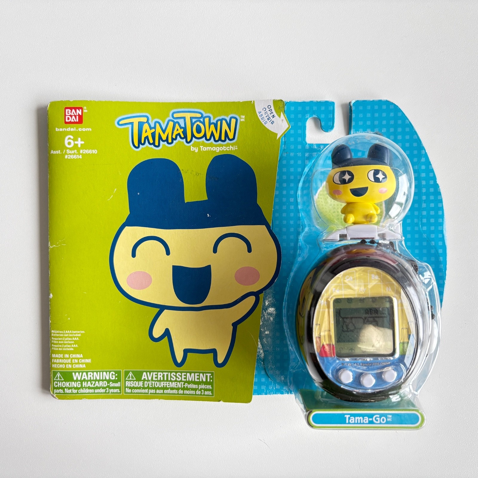 TamaTown Tama-Go 2010 Bandai Tamagotchi w Mametchi Figure Tested Working