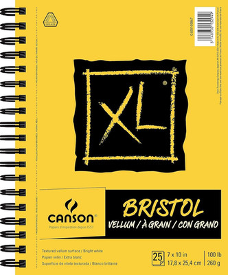 Canson XL Series Vellum Bristol, Yellow/Black, 7X10