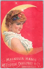 1880s Mcferran, Shallcross & Co Magnolia Hams Louisville, KY Trade Card P142