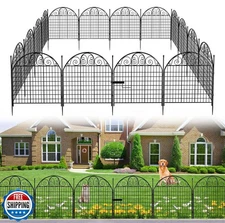 Aisdan 5 Panels No Dig Decorative Garden Fence with Gate, 32 in(H