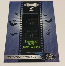 1995 Ultra Batman Forever Cell Card “The Riddler” W/COA AUTHENTIC PIECE OF FILM