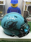 De'Von Achane Signed Mini  Helmet Miami Dolphins Beckett COA
