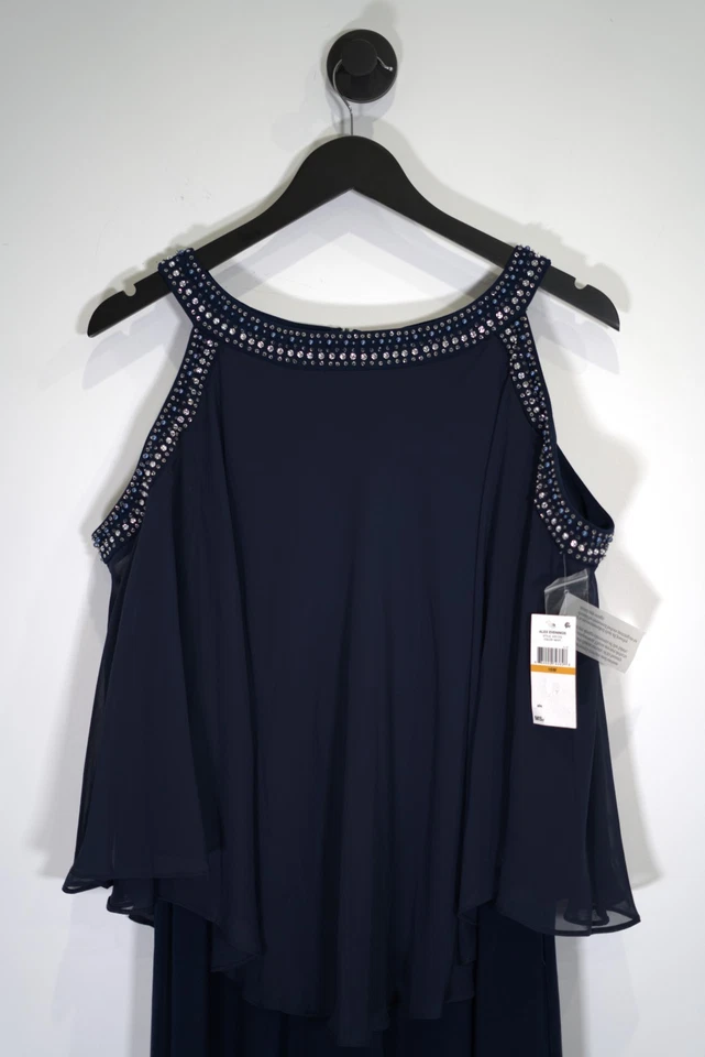 Alex Evenings Plus Size Beaded Cold-Shoulder Overlay Gown Size 16W - Image 4 of 4