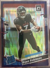 2023 Panini Donruss Optic - RR  Bijan Robinson #206 Purple Shock Prizm (RC)
