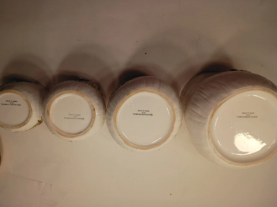 Juego de cuatro botes Sears Merry Mushroom 1978 tres tapas hecho en Japón Foto 3 de 4