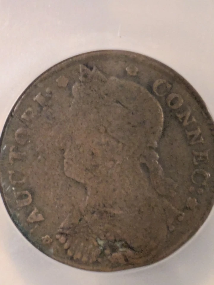 1787 Connecticut Copper Original NGC VG Details Facing Left Planchet Flaws - Image 3 of 4
