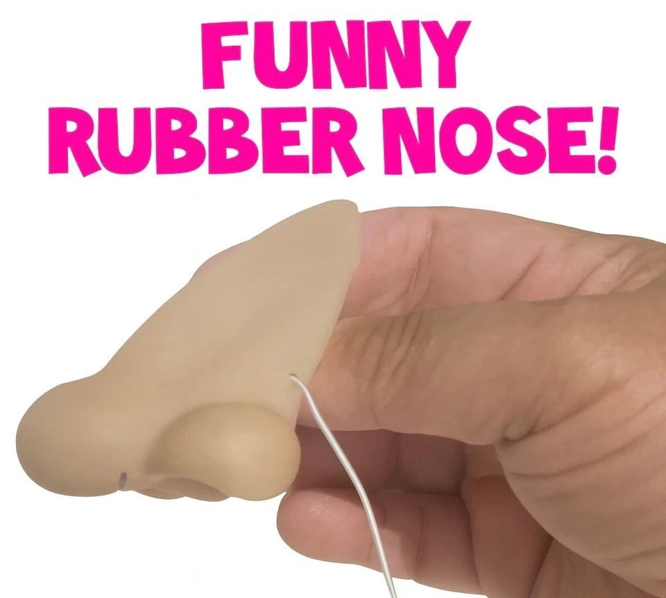 1 Funny BIG RUBBER NOSE Mask SCHNOZ Costume Cartoon Clown Gag Man Joke - Image 3 of 4