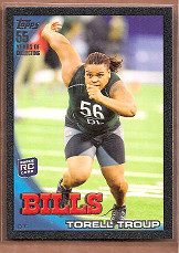 2010 Topps Black #381 Torell Troup /55 FB
