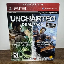 Uncharted Dual Pack Drake’s Fortune & Among Thieves Sony PS3, 2011 - CIB Tested