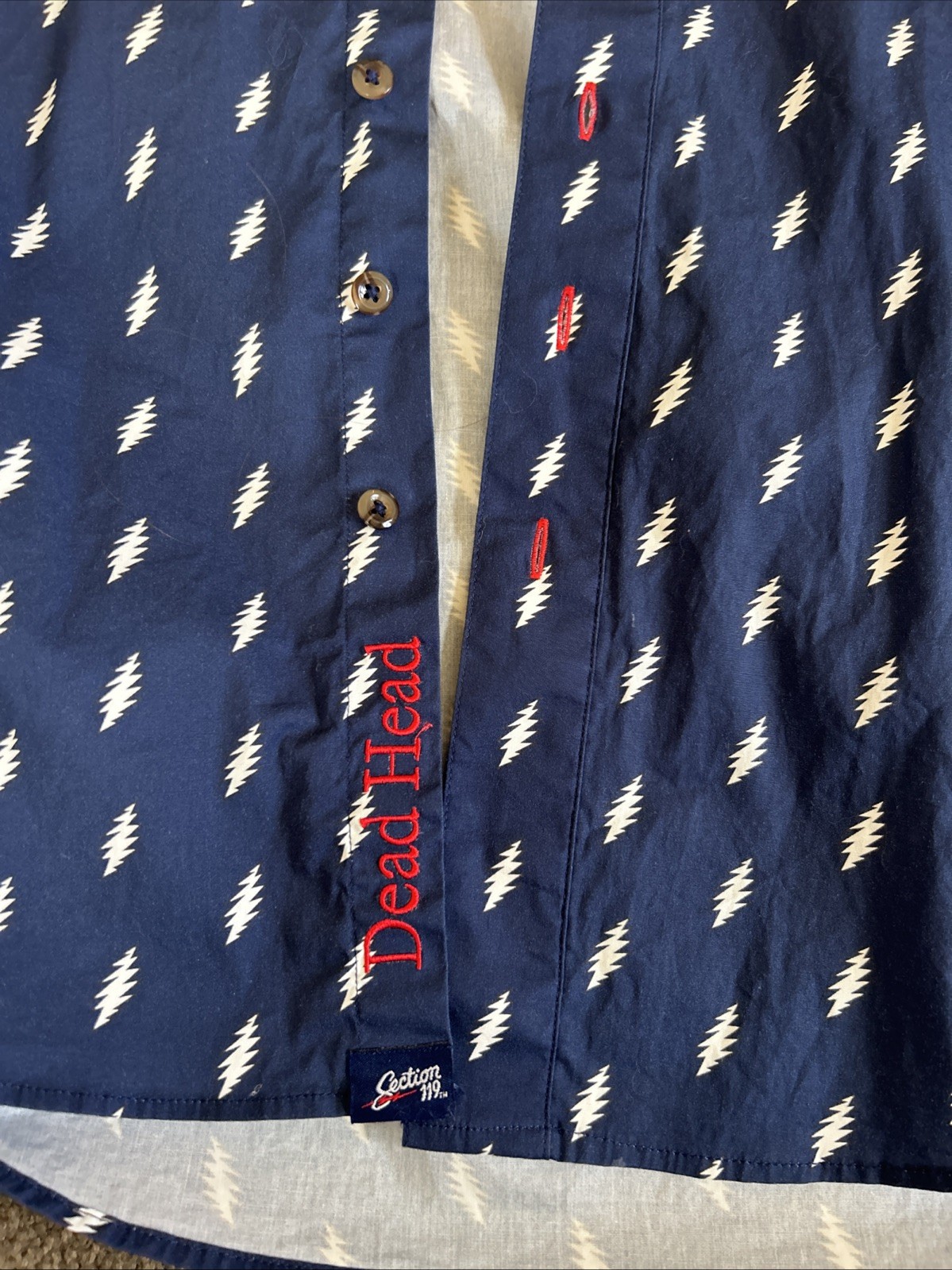 Grateful Dead CLASSIC BUTTON DOWN13 POINT BOLTSiz… - image 3