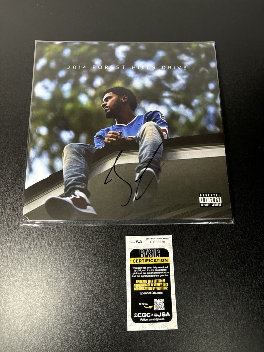J Cole Autographed Signed 2014 Forest Hill Drive Vinyl LP JSA COA
