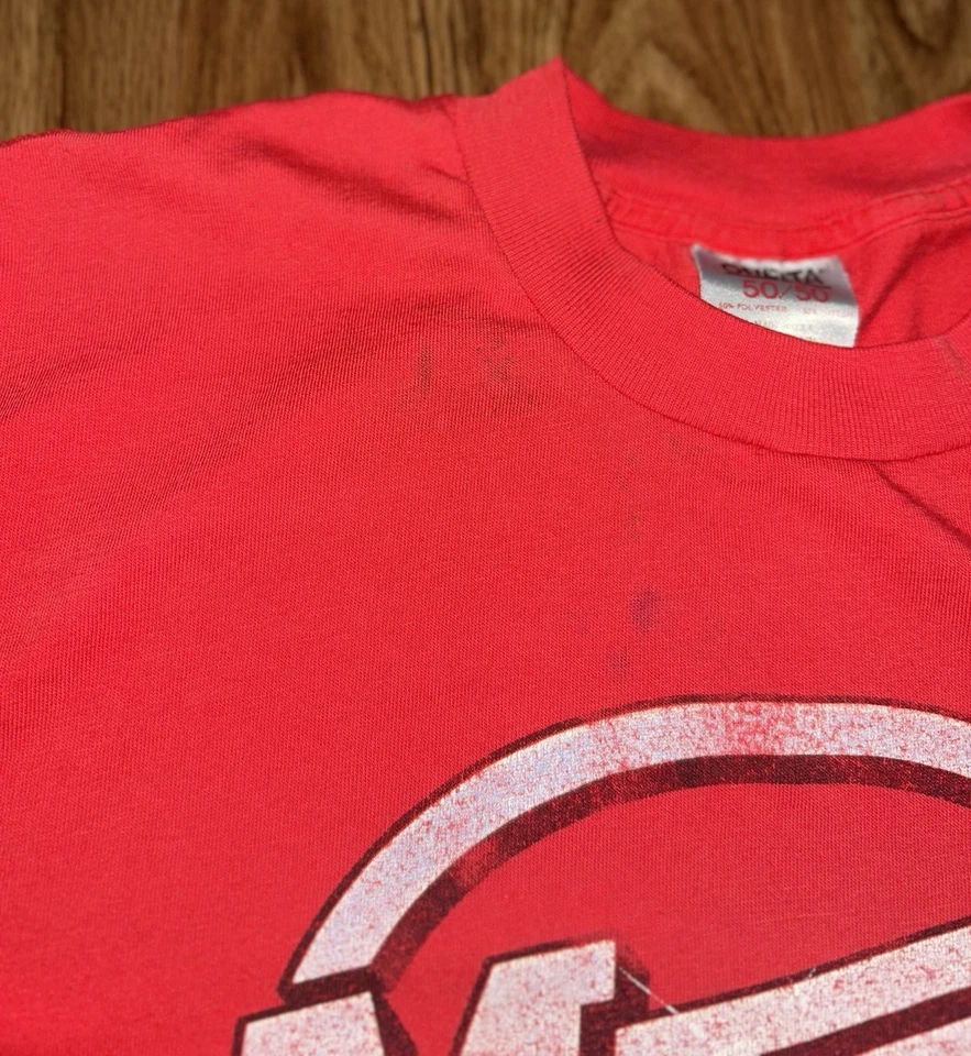 Vintage 80s Magna Cigarettes T Shirt The Strokes Logo 50/50 Oneita Tag - Image 3 of 4