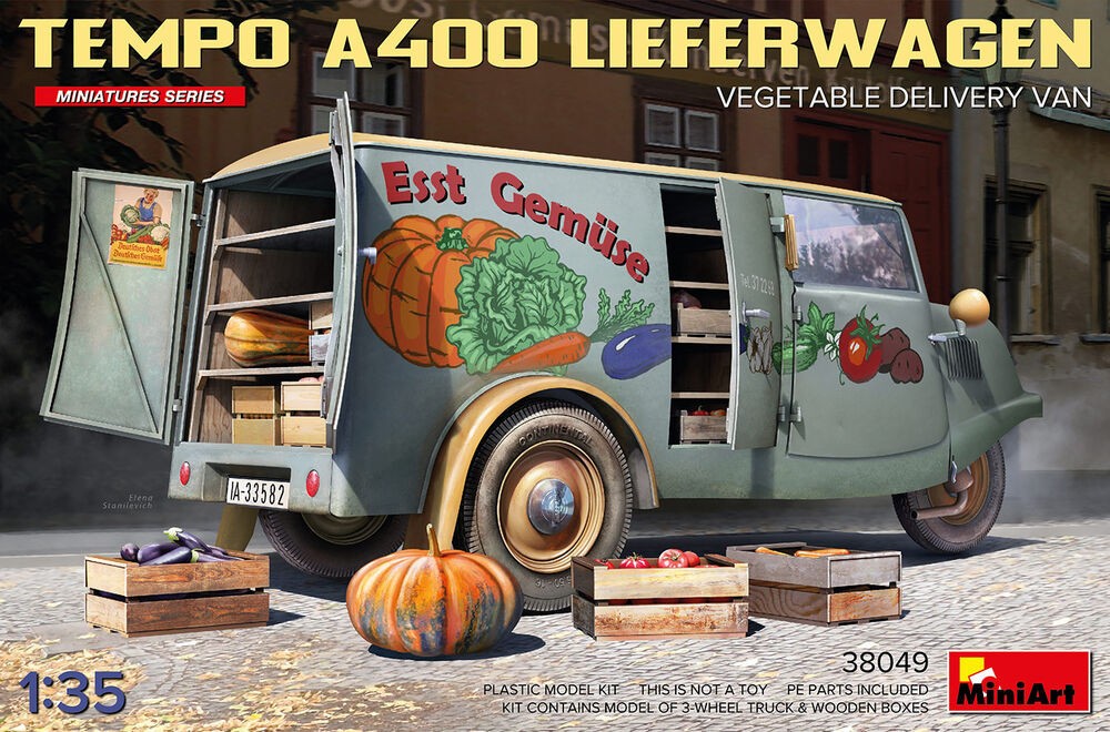 Fourgon de livraison de légumes A400 MiniArt avec photodécoupe