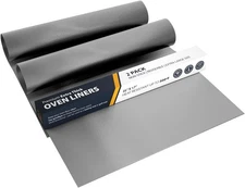 Oven Liners for Bottom of - 2 Pack Large Heavy Duty Mats, 2 Pack, Silver 