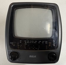 RCA 16-3003 Vintage Portable TV AM/FM Radio With Power Source Used TESTED