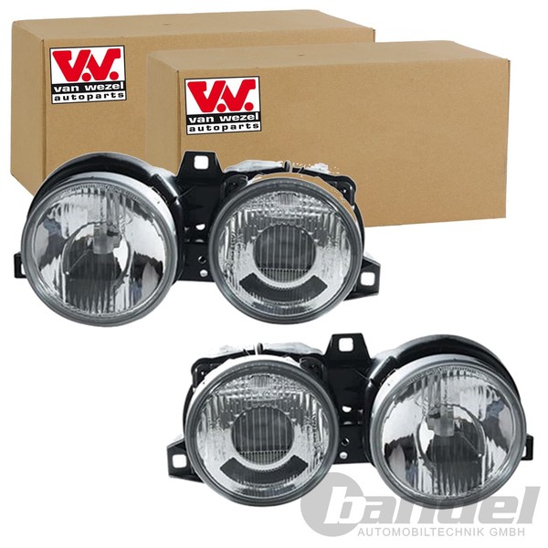 2X VAN Wezel H1/H1 Scheinwerfer SET Links+Rechts Passend FüR BMW 3-image