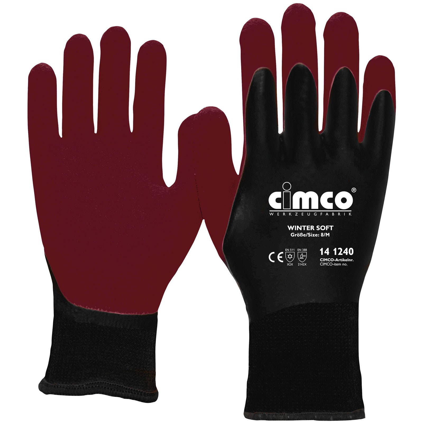 Cimco Winter Soft Gloves XXL Vinyl Protective Latex Coating