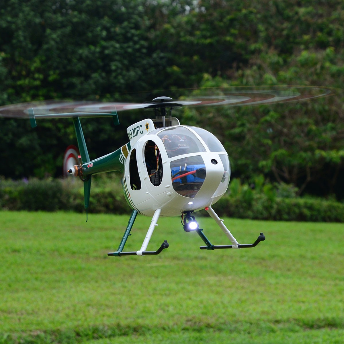 ROBAN RTF 470 Size MD500E Green White Hughes RC Helicopter 2