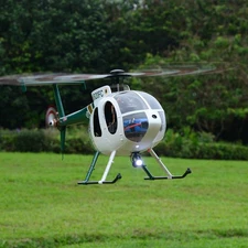 ROBAN RTF 470 Size MD500E Green White Hughes RC Helicopter 2 blades GPS Model