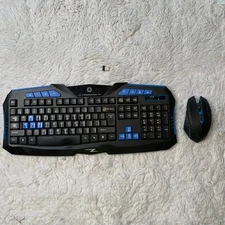 KOMOZ Wireless Gaming Keyboard 2.4G and Mouse with USB Dongle-USED-