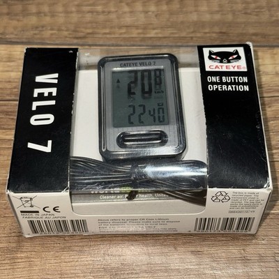 CATEYE - Velo 7 Wired Bike Computer One Button Operation w/ Mount - Brand New