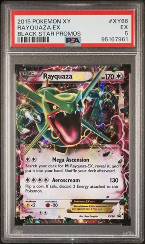 2015 POKEMON XY BLACK STAR PROMOS #XY66 RAYQUAZA EX PSA 5