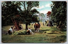 Vintage Hay Harvest Rural Farm Scene Postcard - Th. E. L. Serie 861 AA541