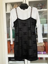 CHANEL DRESS 22C Cashmere Black & White