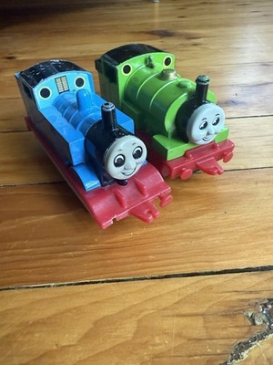 Lot of 2 Vintage Thomas The Train Engine ERTL Diecast Metal Pullback Cars Percy