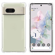 Navor Case for Google Pixel 7 with Screen Protector   Shockproof Slim- Clear