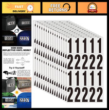 Reflective Adhesive House Numbers Stickers Mailbox Decals, Address Labels, Out
