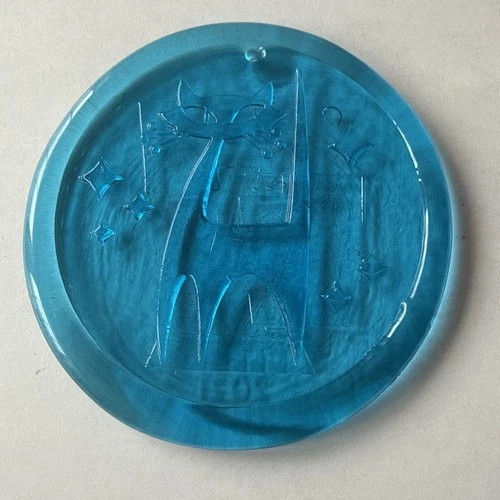 Blenko Glass Suncatcher - MCM Blenkats - blue