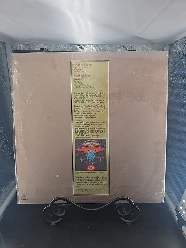 BOSTON OG/Original limited edition PICTURE DISC LP 1976 EPIC E99 34188 VG+/VG - Image 4 of 4