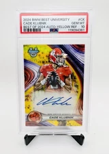 2024 Bowman Best Cade Klubnik #BOA-CK Yellow Refractor Auto /75 PSA 10