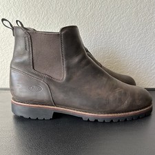Chaco Fields Chelsea Men's Waterproof Leather Boots Dark Brown Sz 11 JCH 107465