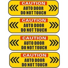 Automatic Door Stickers 4pc Vehicle Sliding Van Door Window 4pcs 4.8 x 1.6 in
