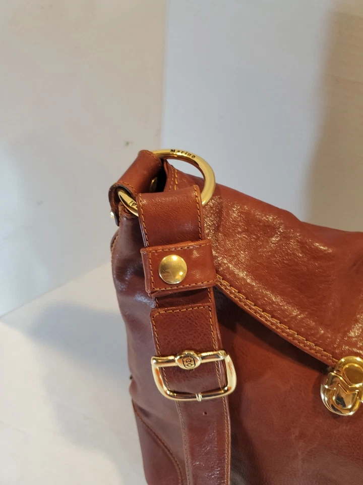 Marino Orlandi BOLSO DE HOMBRO TIPO CUBO MARRÓN Cuero Foto 3 de 4