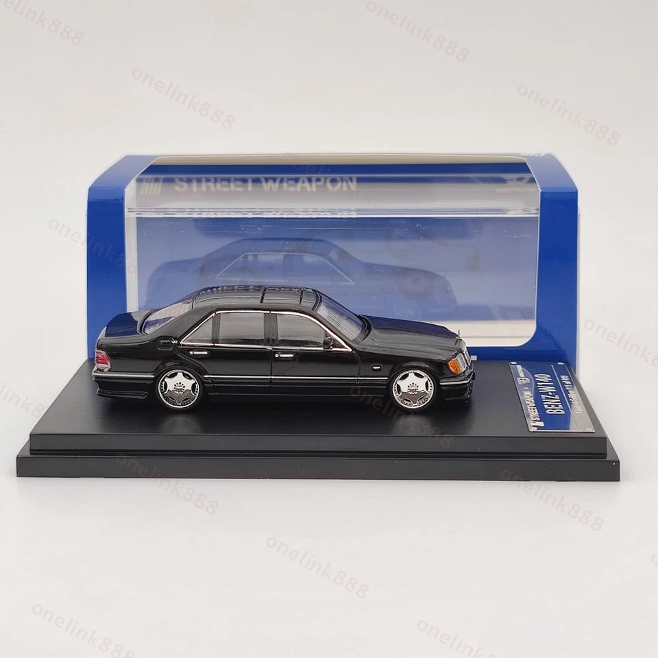 SW 1:64 Benz W140 S600 Black Diecast Toys Car Models Limited Collection Gifts - Bild 4 von 4