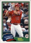2018 Topps Archives - 1981 Design Mike Trout Los Angeles Angels Card #299