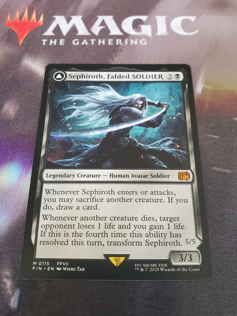 Mtg. Sephiroth, Fabled SOLDIER. Final Fantasy. Pack Fresh | eBay