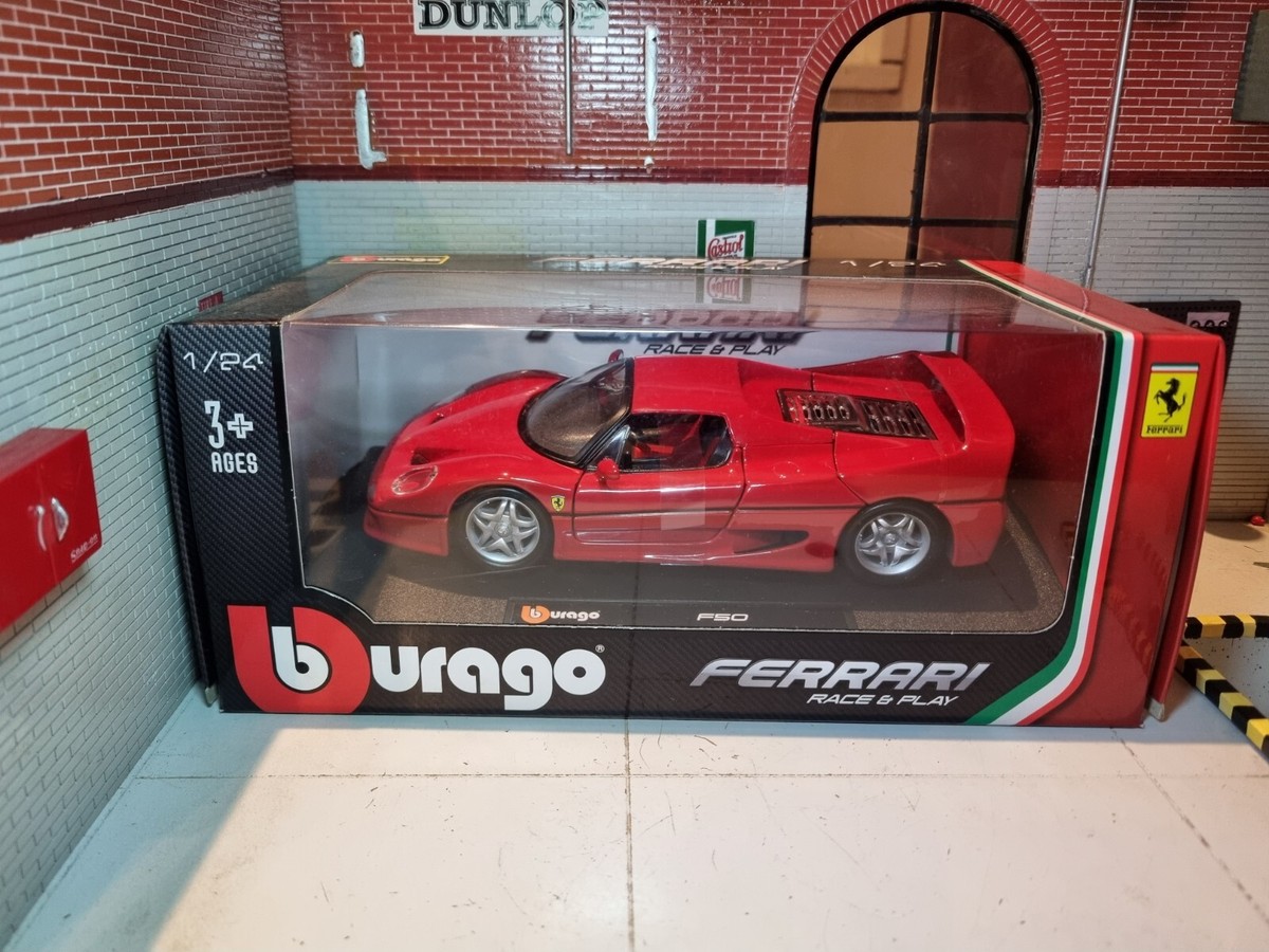 Ferrari F50 Red Burago 1:24 Scale Diecast Detailed Superb Ferrari F50 Red Burago 1:24 Scale Diecast Detailed Superb