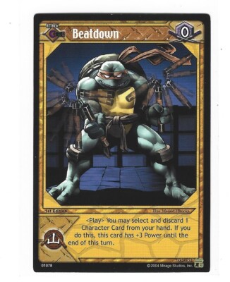 2004 Teenage Mutant Ninja Turtles Trading Card Game 1st Edition Beatdown #78 gl9