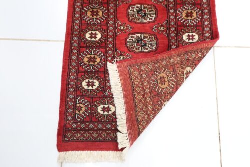 6 ft Tribal Runner Rug 2'2 x 6'4 Afghan Hand Knotted 100% Wool Bedroom Rug - Picture 9 of 10