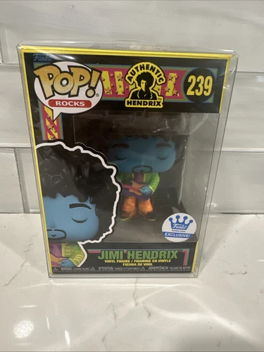 Funko Pop! Rocks #239 "JIMI HENDRIX" Black Light 2021 Funko With Protector