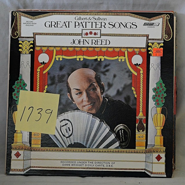 OPERA LP GILBERT & SULLIVAN GREAT PATTER SONGS JOHN REED LP WITH INSEERT NM eBay