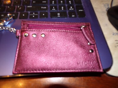 MICHE Coin Purse Metallic Purple/Maroon