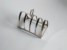 Vintage Toast Rack, English, Silver, Hallmarks, Edward Viners, 1938