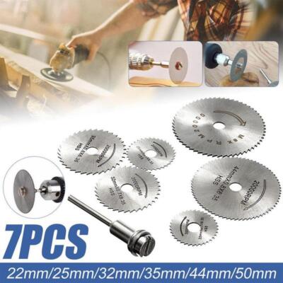 7x Mini Sägeblatt Kreissägeblatt Holz HSS Rotary Saw Blades Set Für Dremel