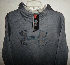 NWT WOMENS XS X-SMALL LOOSE UNDER ARMOUR COLDGEAR HOODIE HOODY SWEATSHIRT GRAY