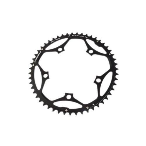 Plateau Stronglight route alu 7075 anodisé noir ultra résistant 51 dents entraxe 130 mm extérieur